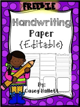 Editable Kindergarten Writing Paper - Calendar June