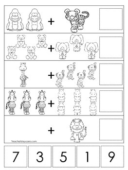 15 Zoo themed Math Worksheets. Preschool,... by Teach At ...