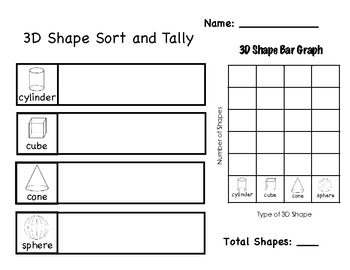 3d Shape Tally Chart