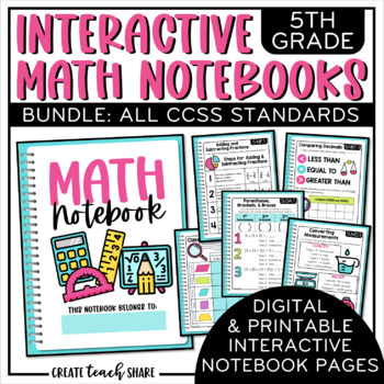 Interactive Math Notebook 5th Grade BUNDLE