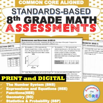 8th Grade Math Standards Based Assessments * All Standards