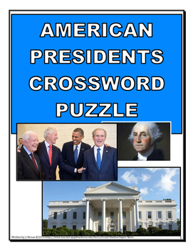 AMERICAN PRESIDENTS CROSSWORD PUZZLE