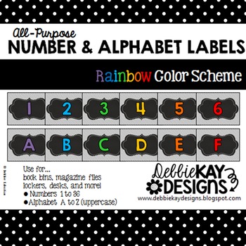 All-Purpose Number & Alphabet Labels