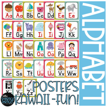 Alphabet Posters Kawaii Style
