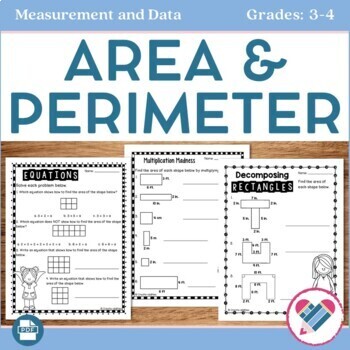 Area and Perimeter Poster and Activity Set