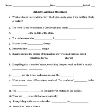 Printables. Atoms And Molecules Worksheet. Messygracebook Thousands of