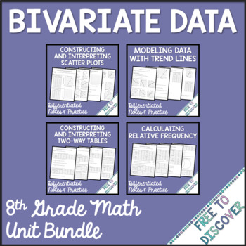 Bivariate Data - Unit 8 Bundle