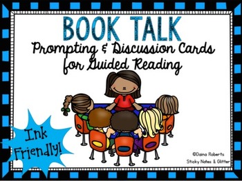 Book Talk: Prompting & Discussion Cards for Guided Reading {Black/White}