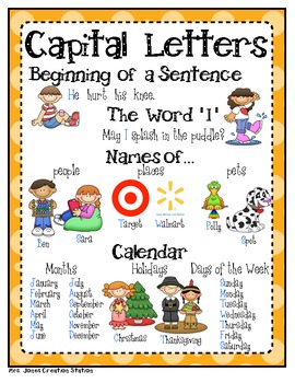 Capital Letters FREEBIE by Mrs Jones' Creation Station | Teachers Pay