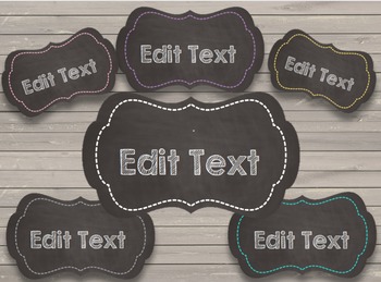 Chalkboard Tags {EDITABLE} Labels - Organize - Classroom Supplies - Name Tags