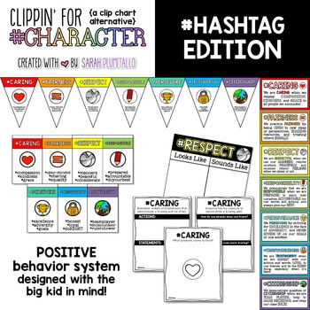 Character Clip Chart / Positive Clip Chart Alternative: Hashtag Edition