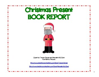 Christmas book report form