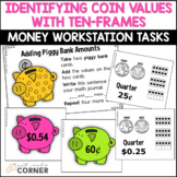 Coin Identification and Value Activity Cards with Ten-Frames