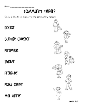 community helpers kindergarten lesson plans