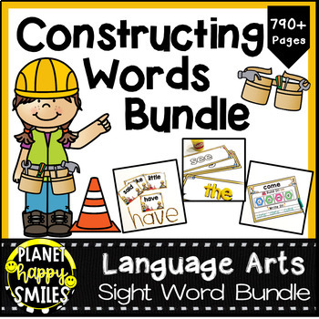 Constructing Words Sight Word Building Station, Planet Happy Smiles