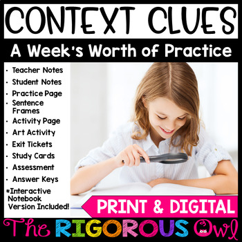 Context Clues Week Long Lessons Common Core Aligned