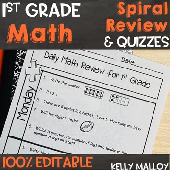 Daily Math Review  First Grade Spiral Math Review