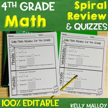 #bestof2016sale Daily Math Review - Fourth Grade - Spiral 