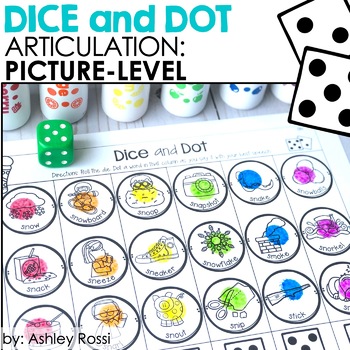 Dice and Dot for Speech and Language: Articulation PICTURES by Ashley Rossi