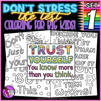 Growth Mindset Coloring Pages / Posters: Don't by 