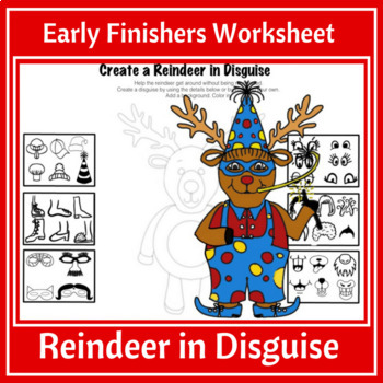 Art Sub Plans Worksheets and Early Finishers with Rudolph