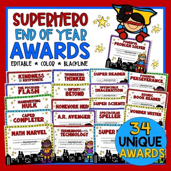End of the Year Awards Superheroes Theme