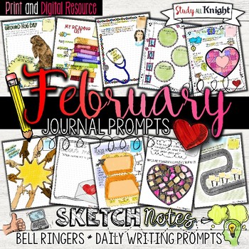 FEBRUARY JOURNAL PROMPTS, BELL RINGERS, VALENTINE'S DAY, BLACK HISTORY, AND MORE