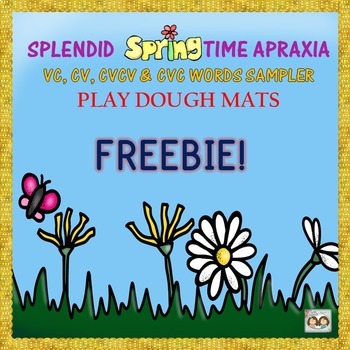 FREEBIE! Springtime Play Dough Mats For CV, VC, CVCV & CVC Words