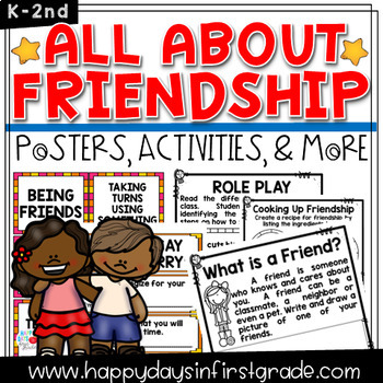 FRIENDSHIP UNIT- Kindergarten/1st/2nd- 3-Weeks Worth of Activities