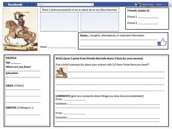 Facebook Profiles: Latin American Independence leaders Lesson Bundle by Mike Luzim