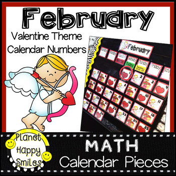 February Calendar Numbers or Math Station Number Cards