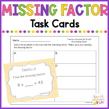 Find the Missing Factors - Around the Room