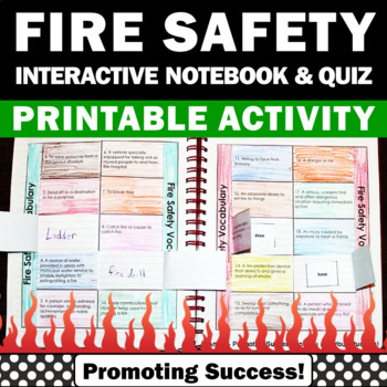  fire safety vocabulary foldable craftivity