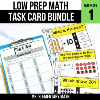 1st Grade Math Task Cards BUNDLE