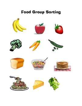 Five Food Groups Workbook for Preschool