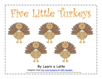 Five Little Turkeys - A Thanksgiving Little Reader (color 