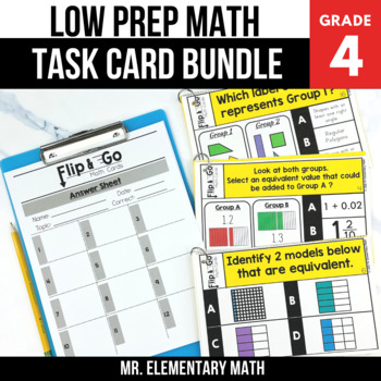 4th Grade Math Task Cards BUNDLE