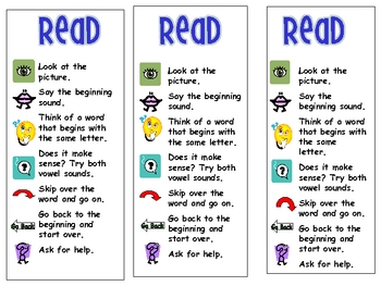 Reading Strategy Bookmarks Printable