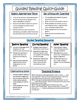 Guided Reading Quick-Guide