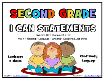 I can statements for second grade writing