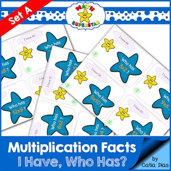 I have-Who has? Multiplication Facts Game SET A