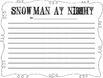 Snowman writing paper