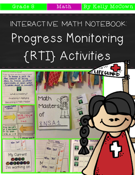 Interactive Math Notebook: Progress Monitoring RTI Activit