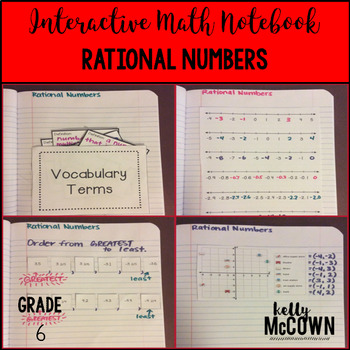 Interactive Math Notebook: Rational Numbers {Grade 6}