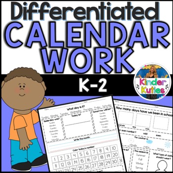 K-2 Differentiated Calendar Work for Morning Meeting & SMA