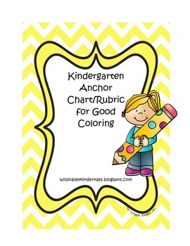 Kindergarten Anchor Charts for Good Coloring (Chevron)