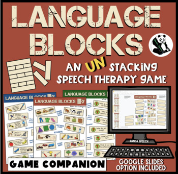 Language Blocks: A Speech Therapy UN-stacking Game! Low-Prep!