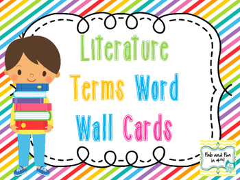 Literature Term Word Wall Cards