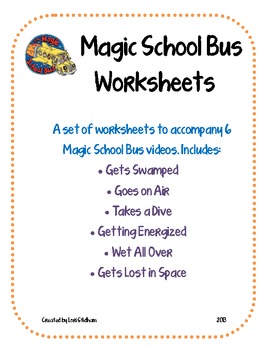 Magic School Bus Worksheets by Lori Stidham Teachers Pay Teachers