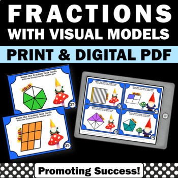  pictorial fractions with pictures task cards games activities 3rd grade